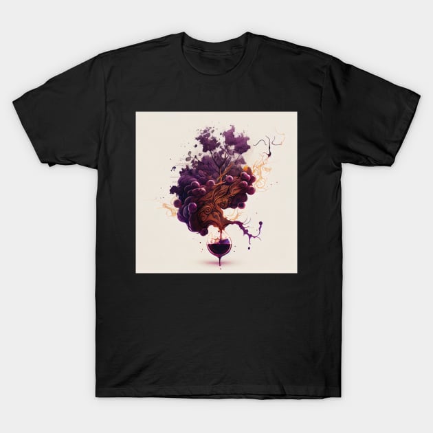 Wine on the Mind 1 T-Shirt by Focused Instability